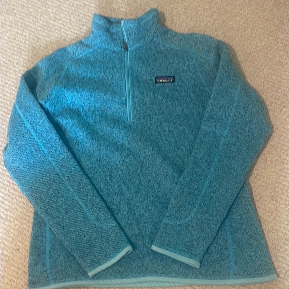 Patagonia Teal Quarter-Zip Fleece